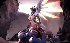 Mercy Soldier Spread Her Wings When Comes To cumming While Fast schlong Riding